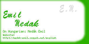 emil medak business card
